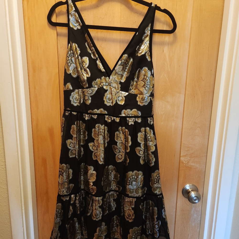NWT J Crew Collection metallic silk dress